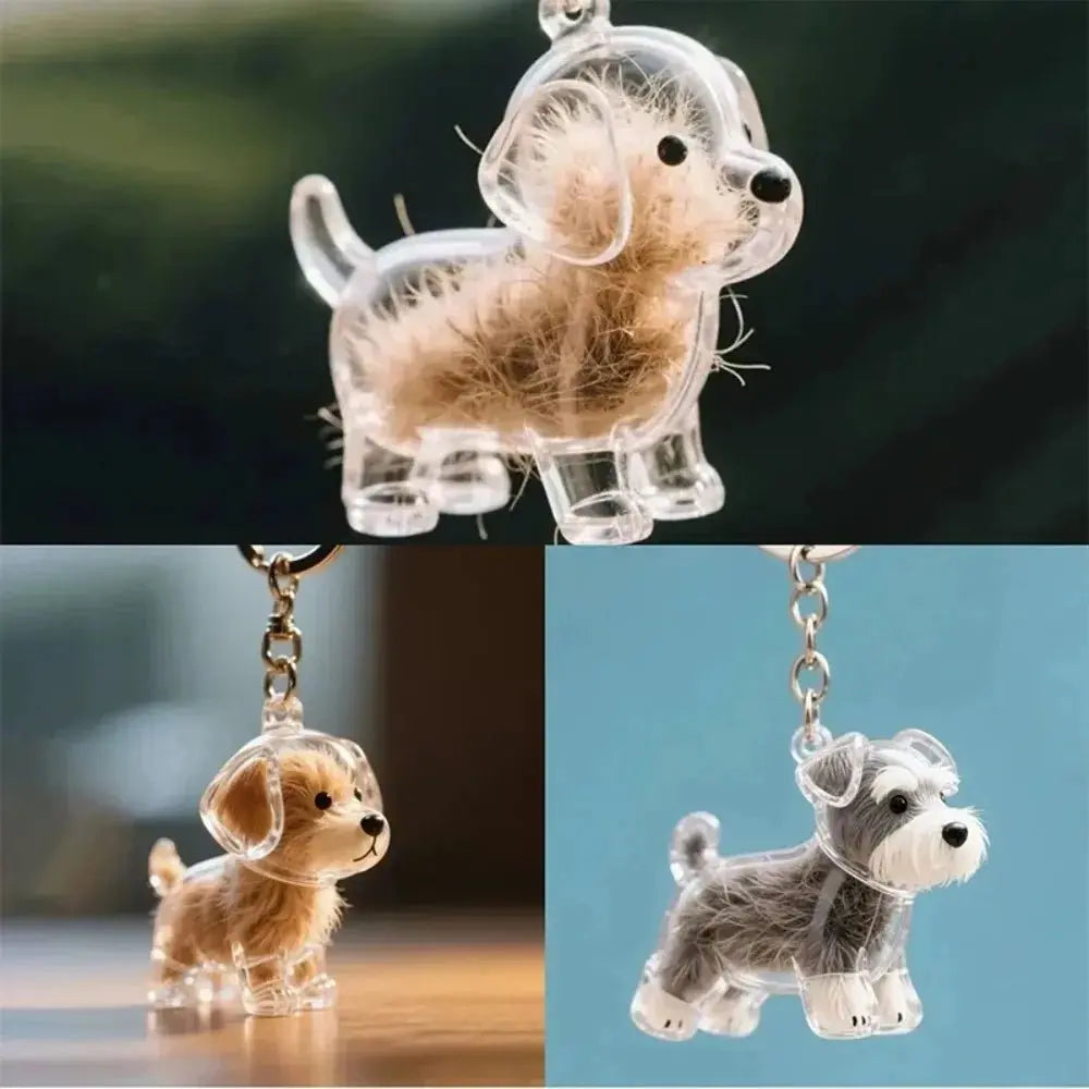 Dogs Hair Storage Pendant Cute Keychain Bag Pendant Couple Car Key Chains Jewelry Souvenir Collection Gift Decor Dog Accessories - HONORABLE VETERANS SOLUTIONS