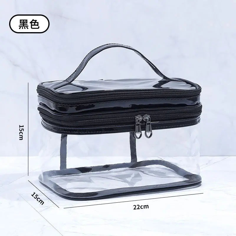 Double Layer Transparent Cosmetic Bag Large Capacity Dry and Wet Separate Waterproof Toiletry Bag Portable Travel Cosmetic Storage Bag - HONORABLE VETERANS SOLUTIONS