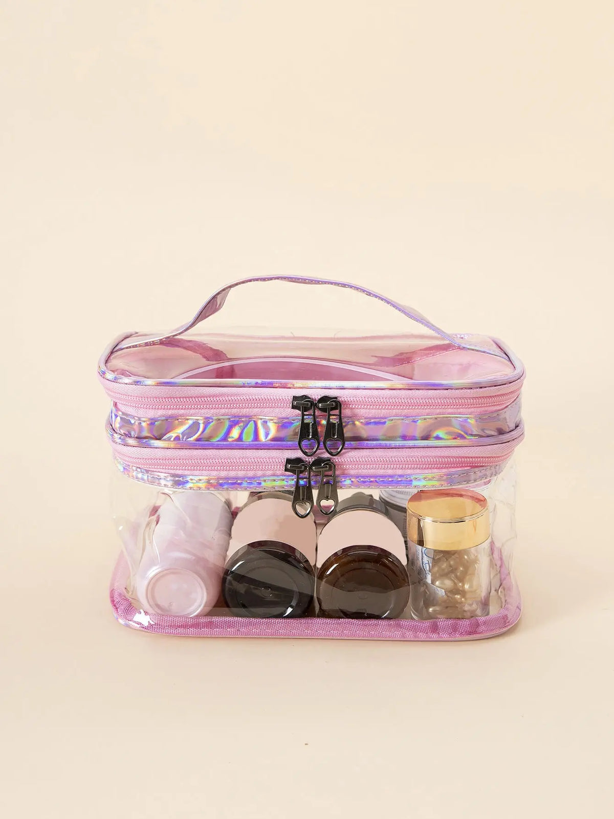 Double Layer Transparent Cosmetic Bag Large Capacity Dry and Wet Separate Waterproof Toiletry Bag Portable Travel Cosmetic Storage Bag - HONORABLE VETERANS SOLUTIONS