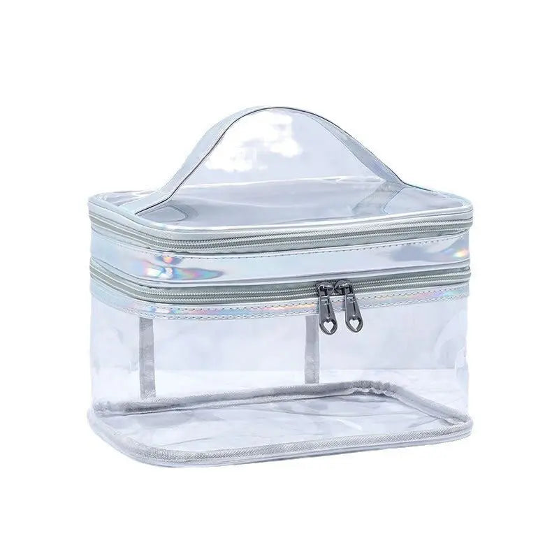 Double Layer Transparent Cosmetic Bag Large Capacity Dry and Wet Separate Waterproof Toiletry Bag Portable Travel Cosmetic Storage Bag - HONORABLE VETERANS SOLUTIONS