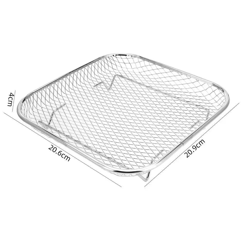 Durable Stackable Air Fryer Rack Non-Stick Stainless Steel Airfryer Tray Grill Basket Kitchen Gadgets - HONORABLE VETERANS SOLUTIONS