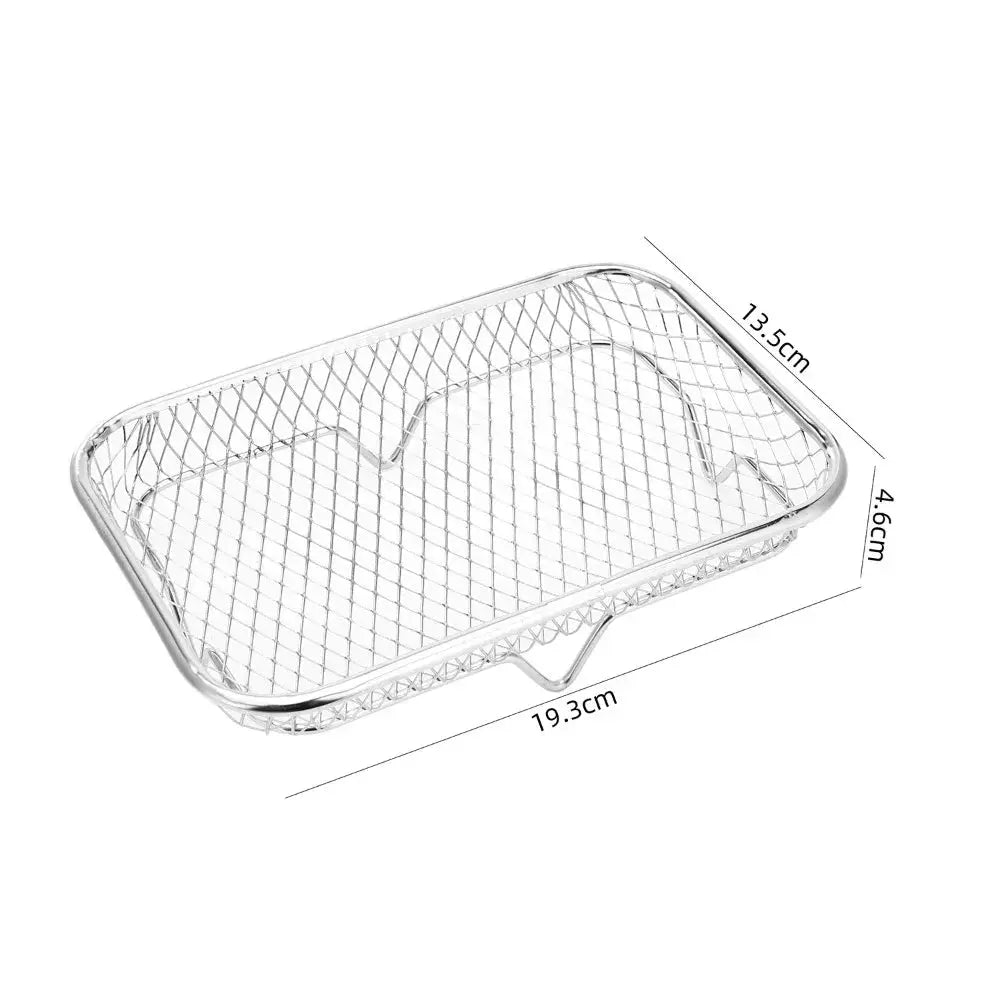 Durable Stackable Air Fryer Rack Non-Stick Stainless Steel Airfryer Tray Grill Basket Kitchen Gadgets - HONORABLE VETERANS SOLUTIONS