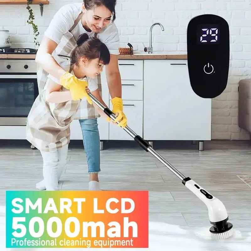 Electric Cleaning Brush Electric Spin Scrubber 7 in 1 Cleaning Tool For Kitchen/Bathroom/Living Room Household Hair Brushes - HONORABLE VETERANS SOLUTIONS