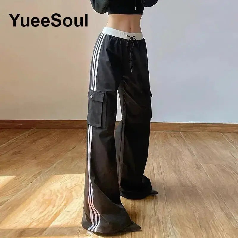 Gothic Women Pants Black Lace Sexy Cargo Pants 2026 New Y2K Aesthetic Harajuku Hip Hop Punk Grunge Long Trousers Streetwear - HONORABLE VETERANS SOLUTIONS