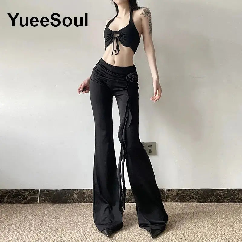Gothic Women Pants Black Lace Sexy Cargo Pants 2026 New Y2K Aesthetic Harajuku Hip Hop Punk Grunge Long Trousers Streetwear - HONORABLE VETERANS SOLUTIONS