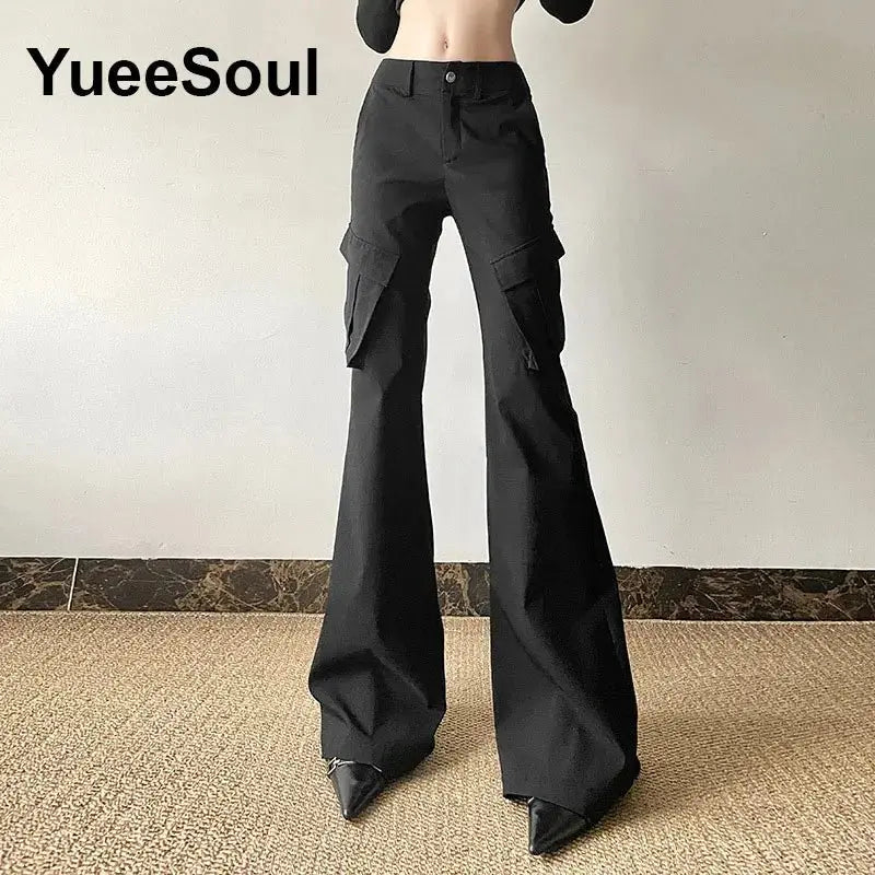 Gothic Women Pants Black Lace Sexy Cargo Pants 2026 New Y2K Aesthetic Harajuku Hip Hop Punk Grunge Long Trousers Streetwear - HONORABLE VETERANS SOLUTIONS