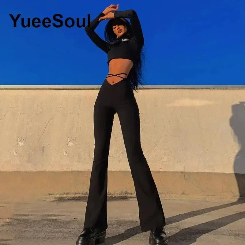 Gothic Women Pants Black Lace Sexy Cargo Pants 2026 New Y2K Aesthetic Harajuku Hip Hop Punk Grunge Long Trousers Streetwear - HONORABLE VETERANS SOLUTIONS