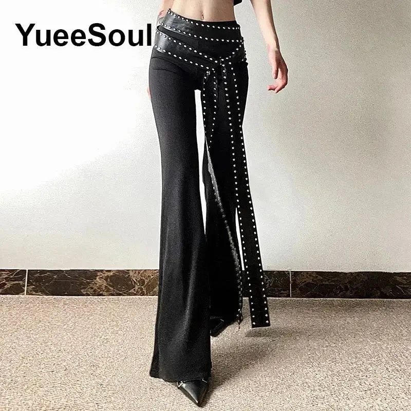 Gothic Women Pants Black Lace Sexy Cargo Pants 2026 New Y2K Aesthetic Harajuku Hip Hop Punk Grunge Long Trousers Streetwear - HONORABLE VETERANS SOLUTIONS