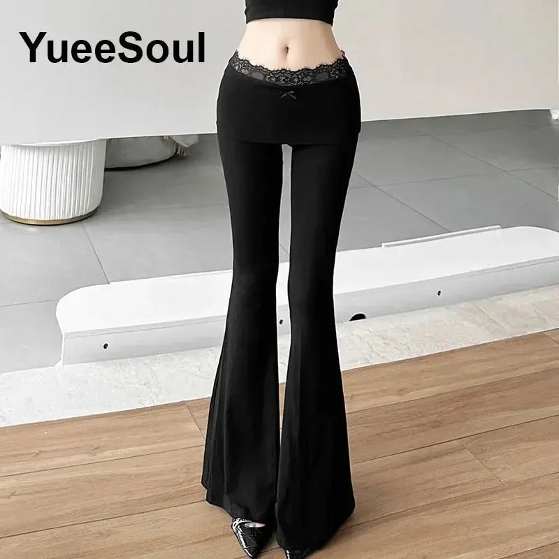 Gothic Women Pants Black Lace Sexy Cargo Pants 2026 New Y2K Aesthetic Harajuku Hip Hop Punk Grunge Long Trousers Streetwear - HONORABLE VETERANS SOLUTIONS
