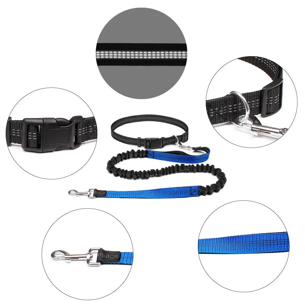 Hand Free Dog Leash for Pet Walking Running Jogging Adjustable Dog Leash Waist Belt Chest Strap Traction Rope Dog Accessories - HONORABLE VETERANS SOLUTIONS