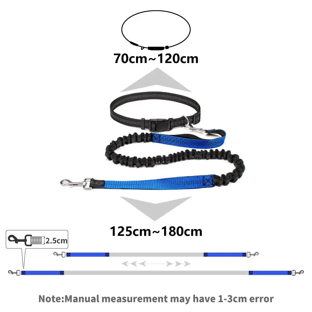 Hand Free Dog Leash for Pet Walking Running Jogging Adjustable Dog Leash Waist Belt Chest Strap Traction Rope Dog Accessories - HONORABLE VETERANS SOLUTIONS