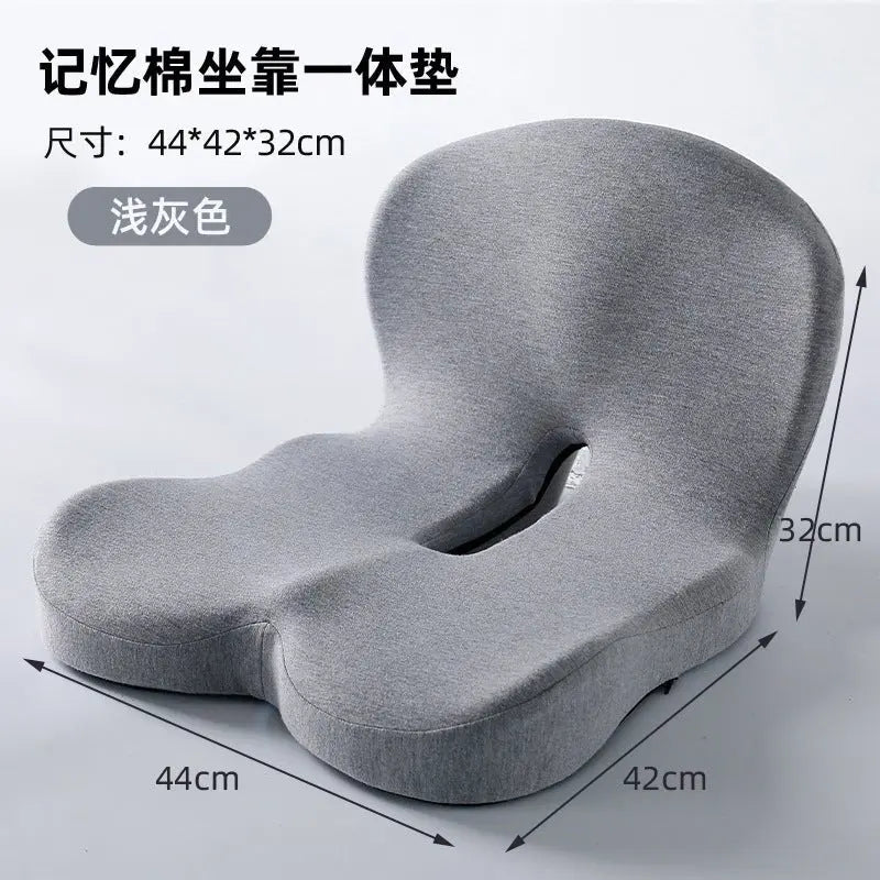 Integrated Seat and Back Cushion for Office, Memory Foam Chair Cushion for Long Sitting Without Fatigue, Car Seat Cushion for Waist Protection and Hip Shaping - HONORABLE VETERANS SOLUTIONS
