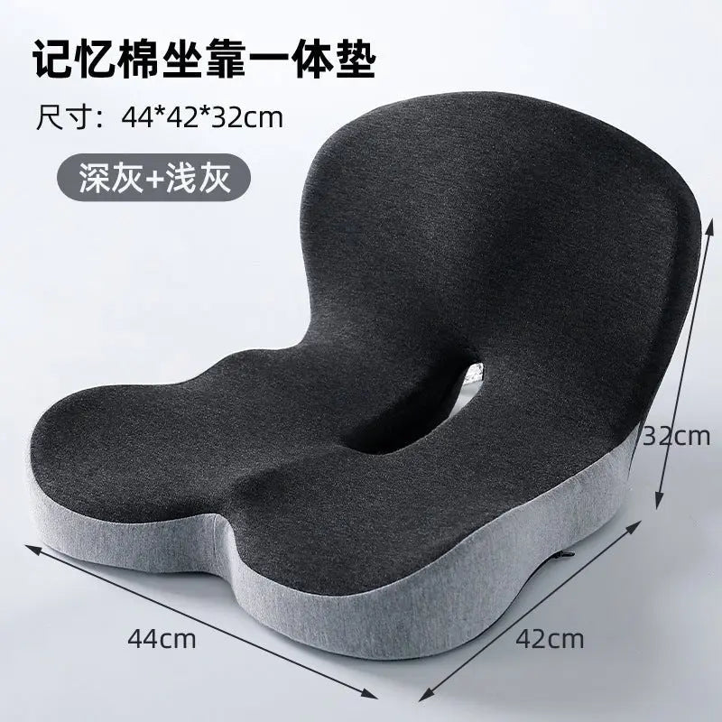 Integrated Seat and Back Cushion for Office, Memory Foam Chair Cushion for Long Sitting Without Fatigue, Car Seat Cushion for Waist Protection and Hip Shaping - HONORABLE VETERANS SOLUTIONS