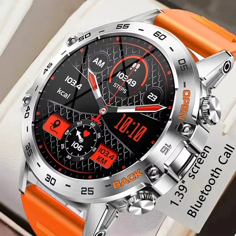 LIGE 1.39 Inch HD Bluetooth Call Smart Watch Men Fitness Tracker Blood Oxygen Health Monitor 400mAh Smartwatch 100+ Sport Modes - HONORABLE VETERANS SOLUTIONS