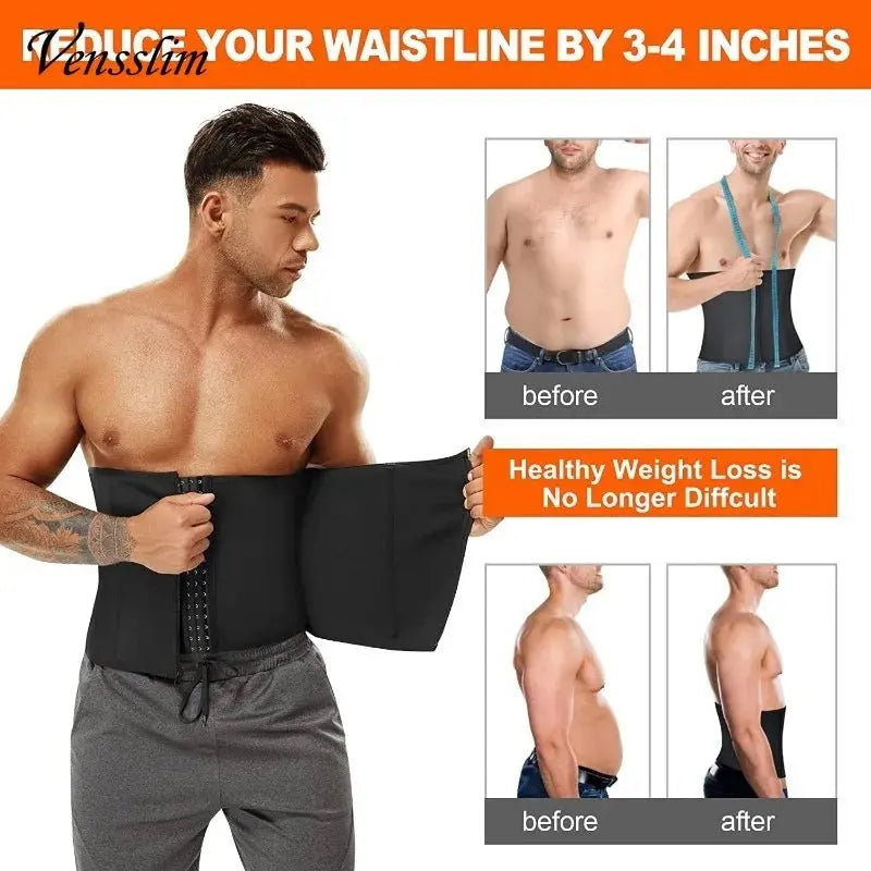 Men Waist Trainer Corsets Tummy Control Shapewear Sport Workout Girdle Slimming Body Shaper Sauna Sweat Belt - HONORABLE VETERANS SOLUTIONS