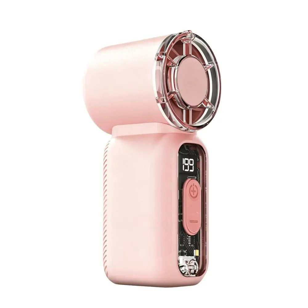 Mini Portable Handheld Fan Personal Pocket-Sized Digital Display Hand Fan USB Rechargeable Outdoor Small Pocket Hand Fan - HONORABLE VETERANS SOLUTIONS