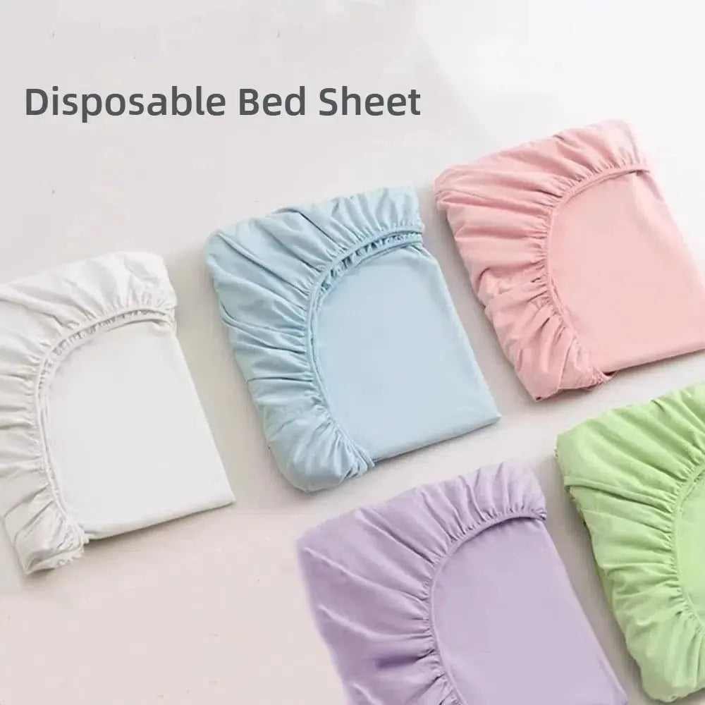 Non-woven Disposable Fitted Sheet with Elastic Bands Single Bed Mattress Covers Non Slip Disposable Sheet Bed Cover Travel - HONORABLE VETERANS SOLUTIONS