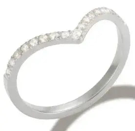 Personality Round Beads Ring Band Small Clear Crystal Zircon Waterproof Stainless Steel Rings Simple Granular Fine Jewelry - HONORABLE VETERANS SOLUTIONS