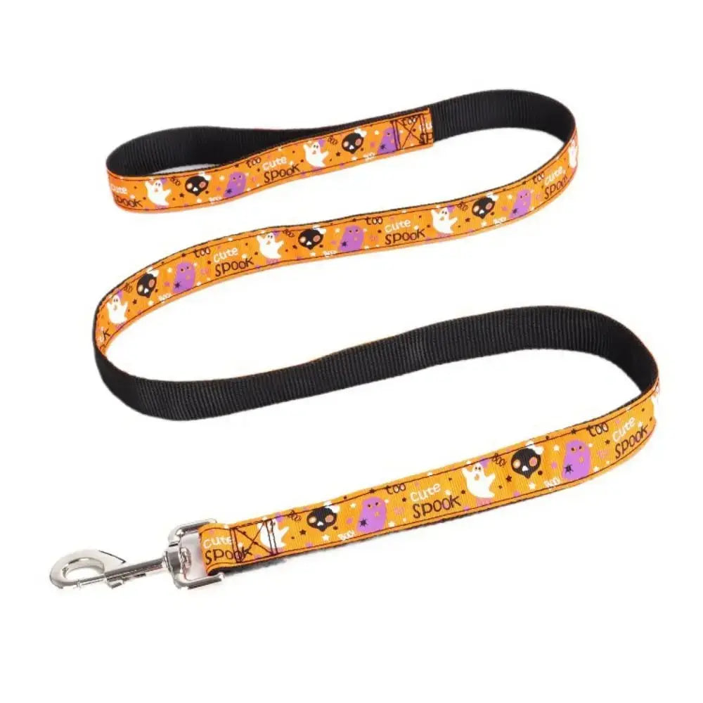 Pet Accessories Decorative Halloween Dog Collar Adjustable Quick Release Dogs Leash Nylon Dog Traction Rope for Dogs Cats - HONORABLE VETERANS SOLUTIONS