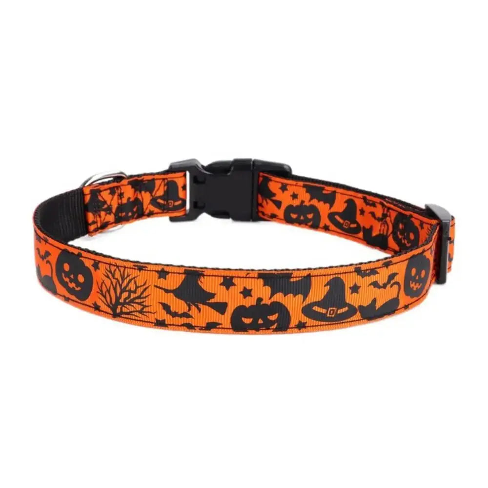 Pet Accessories Decorative Halloween Dog Collar Adjustable Quick Release Dogs Leash Nylon Dog Traction Rope for Dogs Cats - HONORABLE VETERANS SOLUTIONS