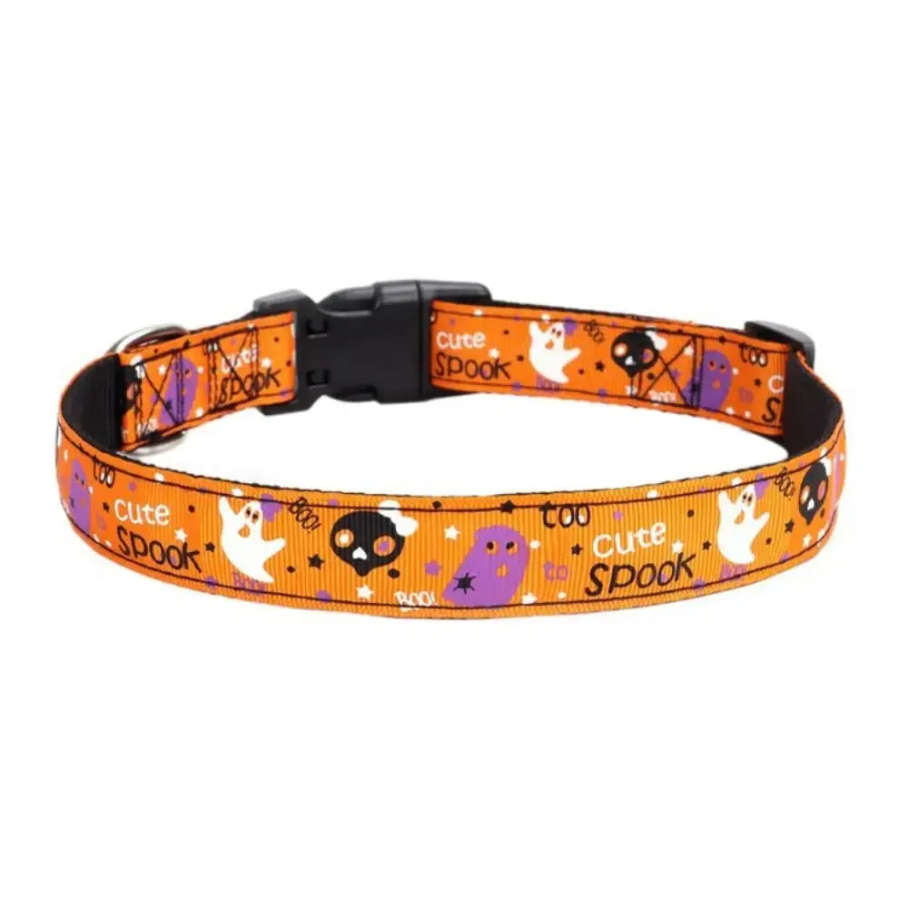 Pet Accessories Decorative Halloween Dog Collar Adjustable Quick Release Dogs Leash Nylon Dog Traction Rope for Dogs Cats - HONORABLE VETERANS SOLUTIONS