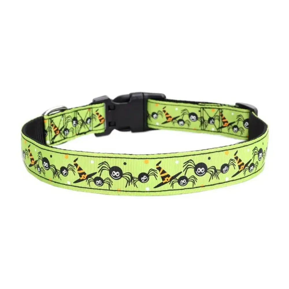 Pet Accessories Decorative Halloween Dog Collar Adjustable Quick Release Dogs Leash Nylon Dog Traction Rope for Dogs Cats - HONORABLE VETERANS SOLUTIONS