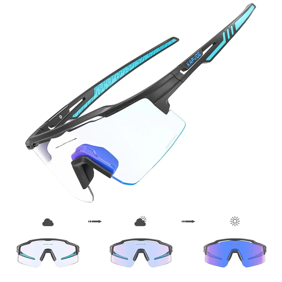 Photochromic Sunglasses UV400 Bike Bicycle Glasses Men's Blue Sports Woman Cycling Eyewear Outdoor MTB Glasses Bike Goggles - HONORABLE VETERANS SOLUTIONS