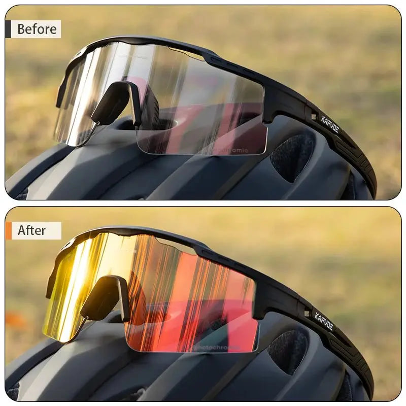 Photochromic Sunglasses UV400 Bike Bicycle Glasses Men's Blue Sports Woman Cycling Eyewear Outdoor MTB Glasses Bike Goggles - HONORABLE VETERANS SOLUTIONS
