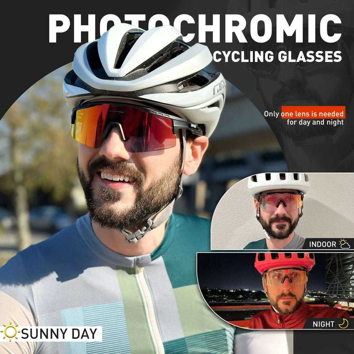 Photochromic Sunglasses UV400 Bike Bicycle Glasses Men's Blue Sports Woman Cycling Eyewear Outdoor MTB Glasses Bike Goggles - HONORABLE VETERANS SOLUTIONS