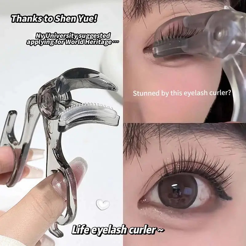 Portable Wide-Angle Eyelash Clip Lasting Eyelash Curler with Frameless Toothed Comb Professional Curling Tool Eye Makeup Tool - HONORABLE VETERANS SOLUTIONS