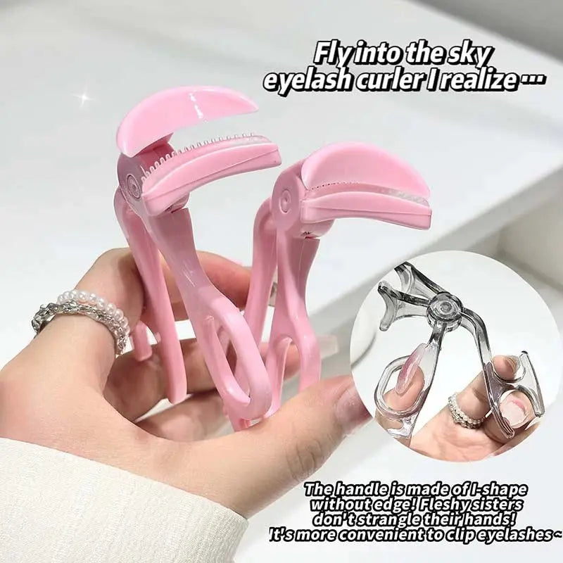 Portable Wide-Angle Eyelash Clip Lasting Eyelash Curler with Frameless Toothed Comb Professional Curling Tool Eye Makeup Tool - HONORABLE VETERANS SOLUTIONS