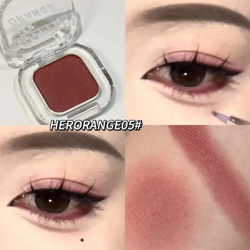 Red Brown Eyeshadow Palette Multifunctional Makeup Palette Silky Matte Coral Red Eyeliner Silkworm Lower Shadow Eyeliner Makeup - HONORABLE VETERANS SOLUTIONS