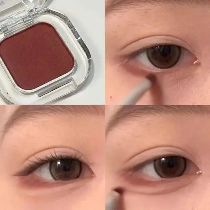 Red Brown Eyeshadow Palette Multifunctional Makeup Palette Silky Matte Coral Red Eyeliner Silkworm Lower Shadow Eyeliner Makeup - HONORABLE VETERANS SOLUTIONS
