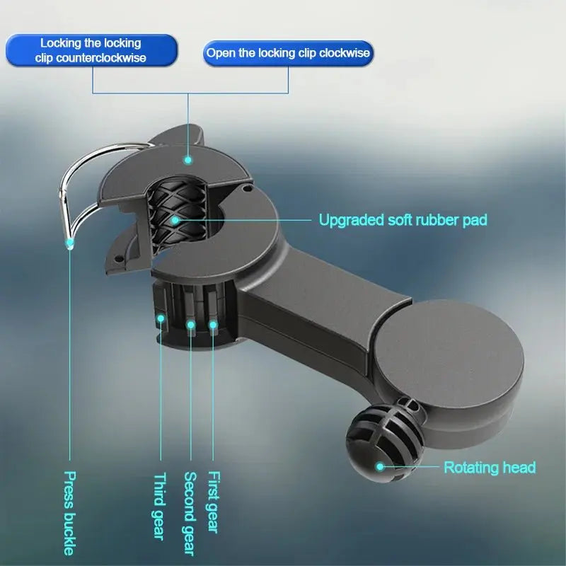 SEAMETAL 3-speed Car Seat Back Cooling Fan USB Charge Dual Head Fan 360 Degree Rotation Neck Cooler for Summer Car Accessories - HONORABLE VETERANS SOLUTIONS