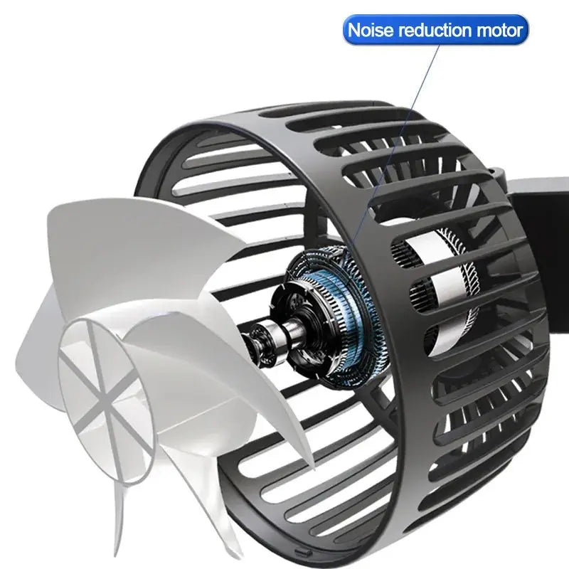 SEAMETAL 3-speed Car Seat Back Cooling Fan USB Charge Dual Head Fan 360 Degree Rotation Neck Cooler for Summer Car Accessories - HONORABLE VETERANS SOLUTIONS