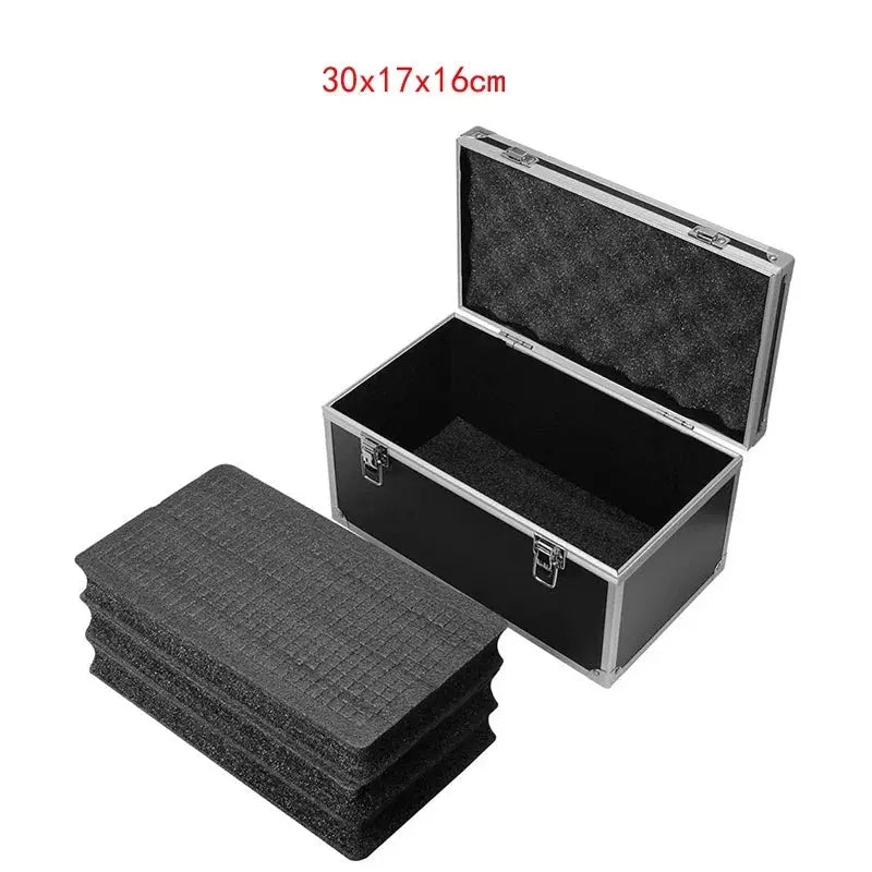 Shockproof Aluminum Tool Organizer Case, Portable Protective Box with Foam Sponge for DIY and Industrial Use - HONORABLE VETERANS SOLUTIONS