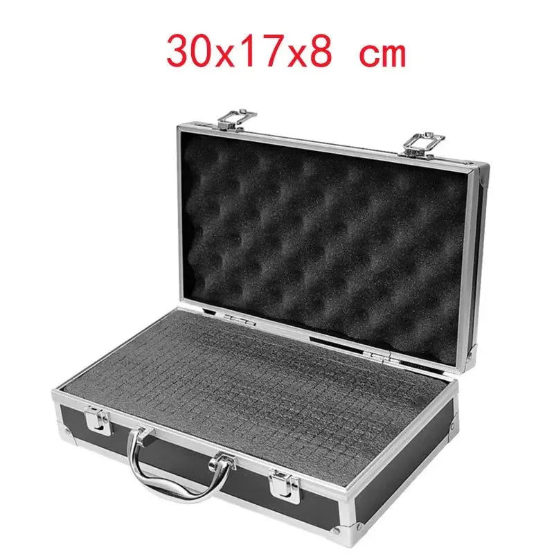 Shockproof Aluminum Tool Organizer Case, Portable Protective Box with Foam Sponge for DIY and Industrial Use - HONORABLE VETERANS SOLUTIONS