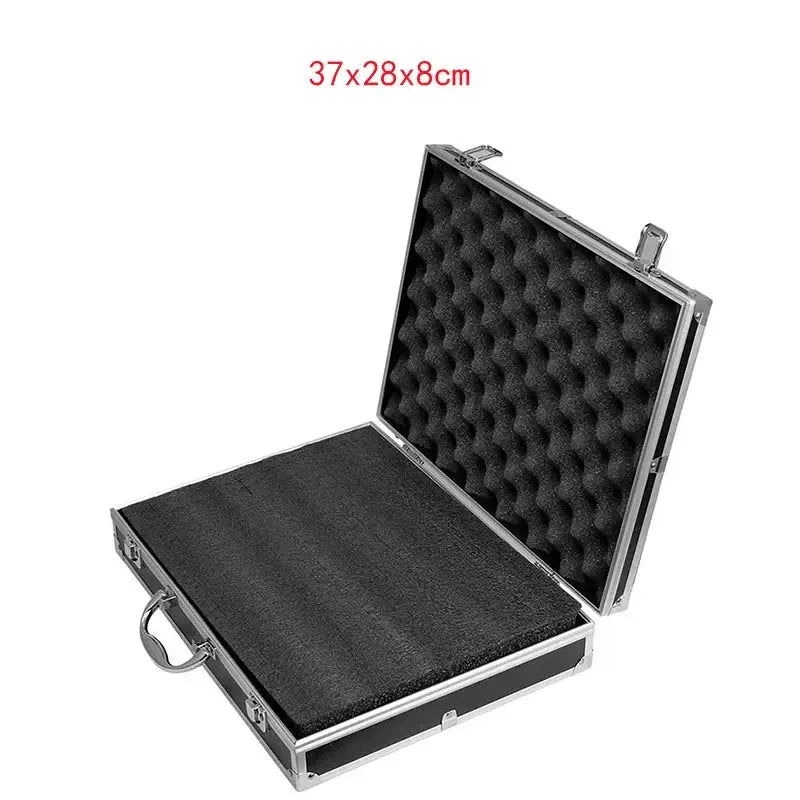 Shockproof Aluminum Tool Organizer Case, Portable Protective Box with Foam Sponge for DIY and Industrial Use - HONORABLE VETERANS SOLUTIONS