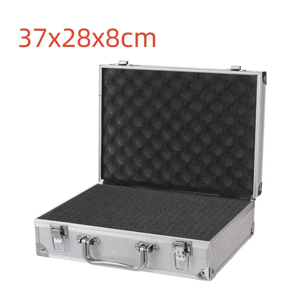 Shockproof Aluminum Tool Organizer Case, Portable Protective Box with Foam Sponge for DIY and Industrial Use - HONORABLE VETERANS SOLUTIONS