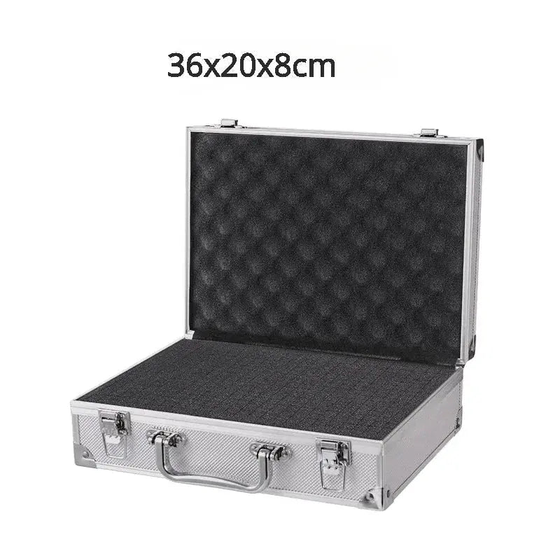 Shockproof Aluminum Tool Organizer Case, Portable Protective Box with Foam Sponge for DIY and Industrial Use - HONORABLE VETERANS SOLUTIONS