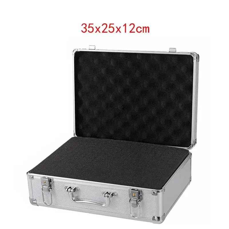 Shockproof Aluminum Tool Organizer Case, Portable Protective Box with Foam Sponge for DIY and Industrial Use - HONORABLE VETERANS SOLUTIONS
