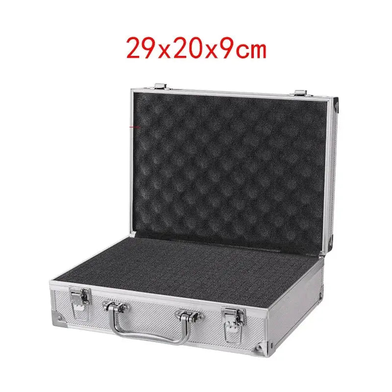 Shockproof Aluminum Tool Organizer Case, Portable Protective Box with Foam Sponge for DIY and Industrial Use - HONORABLE VETERANS SOLUTIONS