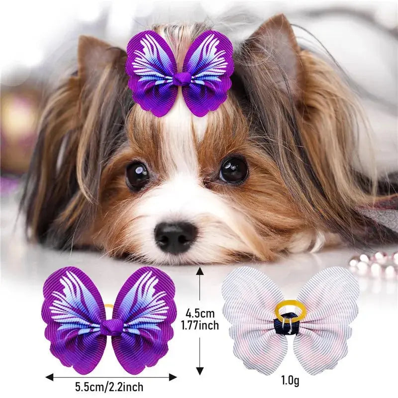 Small Dogs Accessories Bows Hair Supplies for Pets Puppy Hair Clips Yorkshire Grooming Table Cat Bows Accessoire Pour Chien - HONORABLE VETERANS SOLUTIONS