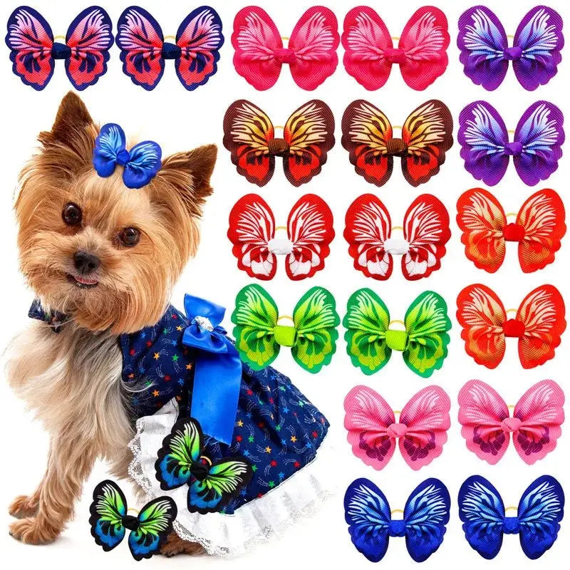 Small Dogs Accessories Bows Hair Supplies for Pets Puppy Hair Clips Yorkshire Grooming Table Cat Bows Accessoire Pour Chien - HONORABLE VETERANS SOLUTIONS