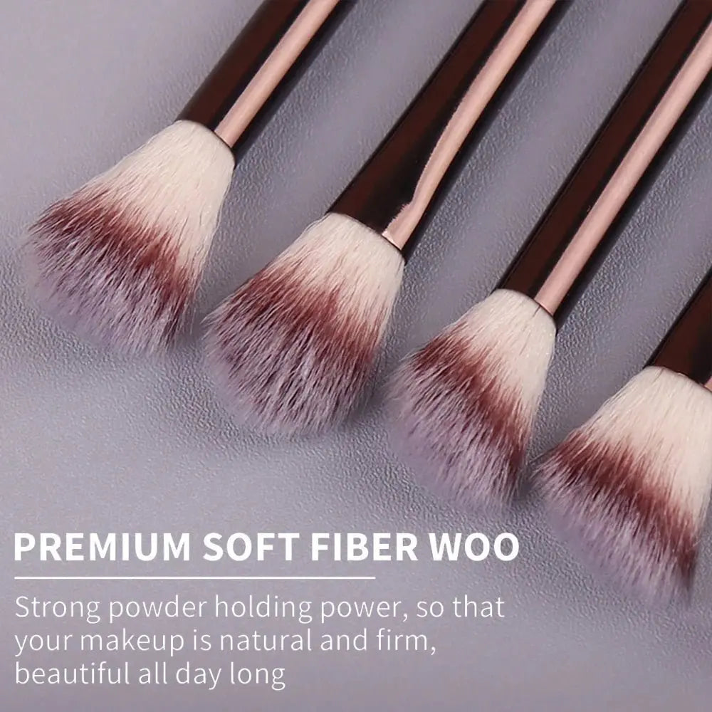 Soft Bristle Kabuki Blending Makeup Brush Set 13Pcs Foundation Eyeshadow Blush Cosmetic Tool Professional Salon Daily Facial Makeup Supply - HONORABLE VETERANS SOLUTIONS