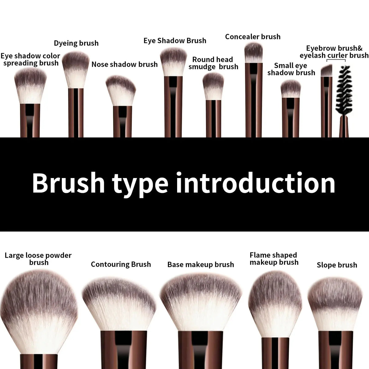 Soft Bristle Kabuki Blending Makeup Brush Set 13Pcs Foundation Eyeshadow Blush Cosmetic Tool Professional Salon Daily Facial Makeup Supply - HONORABLE VETERANS SOLUTIONS