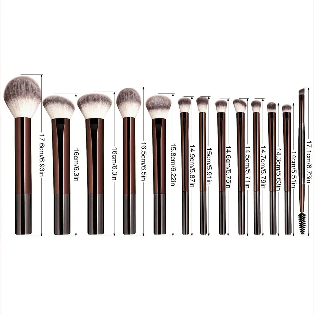 Soft Bristle Kabuki Blending Makeup Brush Set 13Pcs Foundation Eyeshadow Blush Cosmetic Tool Professional Salon Daily Facial Makeup Supply - HONORABLE VETERANS SOLUTIONS
