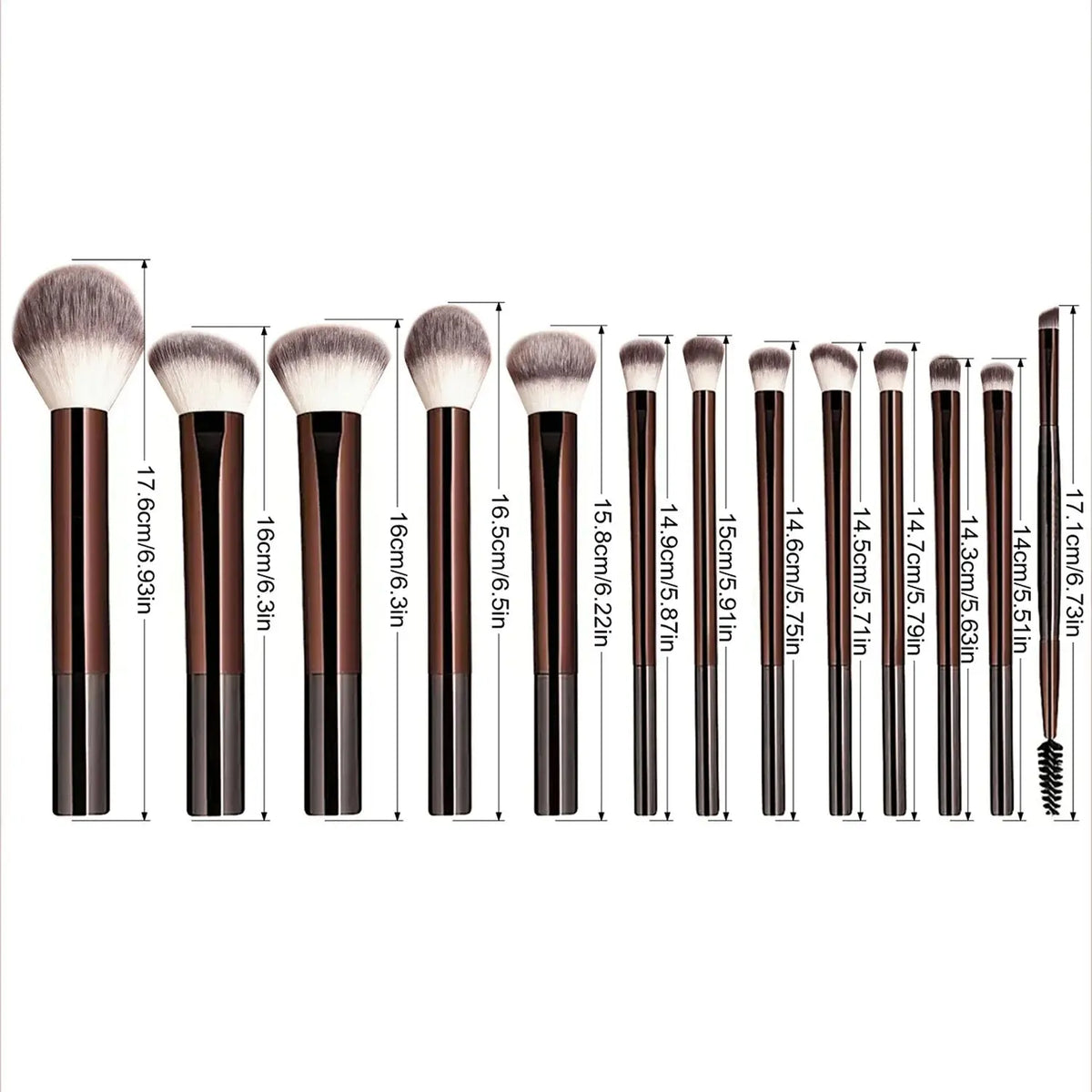 Soft Bristle Kabuki Blending Makeup Brush Set 13Pcs Foundation Eyeshadow Blush Cosmetic Tool Professional Salon Daily Facial Makeup Supply - HONORABLE VETERANS SOLUTIONS