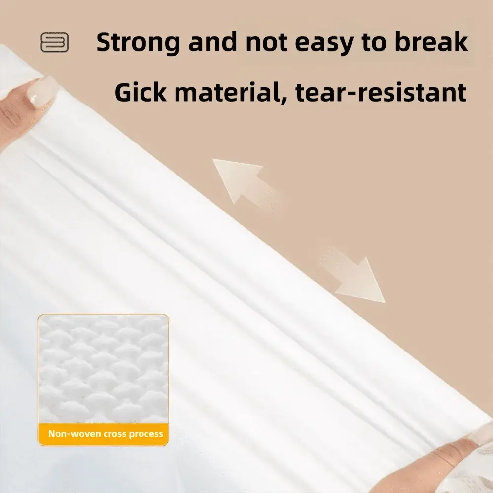 Soft Non-woven Disposable Fitted Sheet with Elastic Bands Non Slip Disposable Bed Sheet Single Bed Mattress Covers Travel - HONORABLE VETERANS SOLUTIONS
