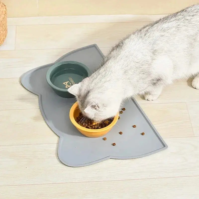 Special Silicone Feeding Mat for Dogs & Cats, Waterproof Non-Slip Anti-Spill Pet Bowl Tray - HONORABLE VETERANS SOLUTIONS